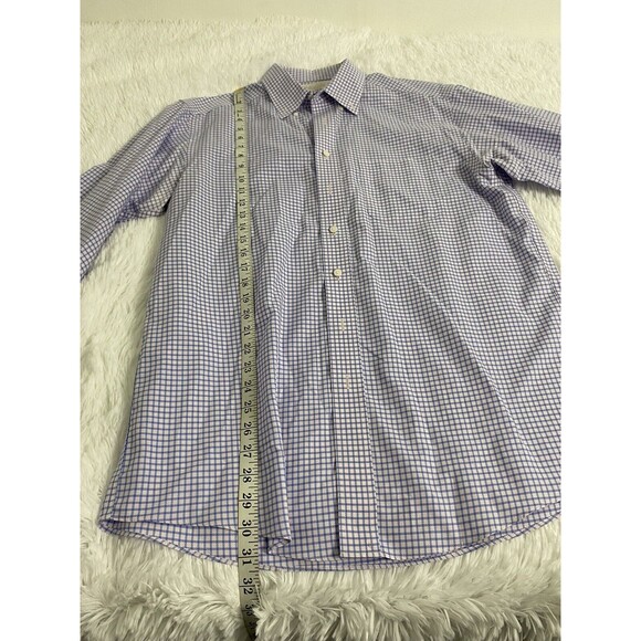Gold Label Roundtree & Yorke Non-Iron Performance 16/33  100% Cotton Check Shirt - Picture 5 of 14